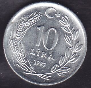 1982 Yılı 10 Lira