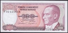7.Emisyon 2.Tertip 100 Lira F32 121614 Çil