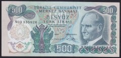 6.EMİSYON 2.TERTİP 500 LİRA N03 335826 ÇÇT +