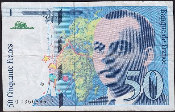 Fransa 50 Frank 1997 Çok Temiz