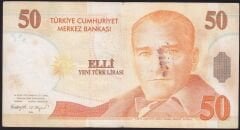 8.Emisyon 50 YTL C61 358116 Çok Temiz