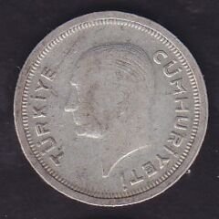 1936 Yılı 25 Kuruş Gümüş