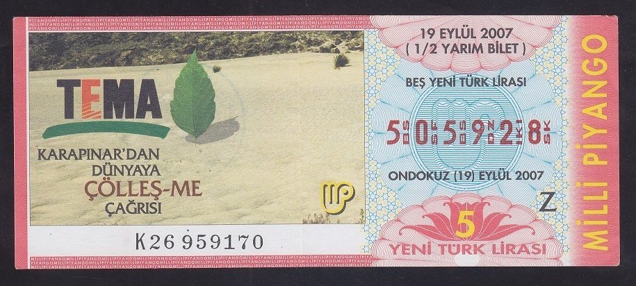 2007 19 EYLÜL YARIM BİLET