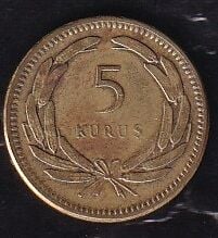 1951 Yılı 5 Kuruş