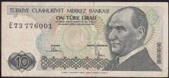 7.Emisyon 2.Tertip 10 Lira E73 776001 Çok Temiz