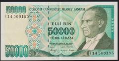 7.Emisyon 1.Tertip 50000 Lira I14 508195 Çilaltı