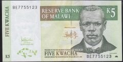 Malawi 5 Kwacha 2005 Çil Pick 36c