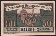 Almanya 50 Pfennig Notgeld 1921 Çil