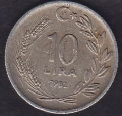 1982 Yılı 10 Lira