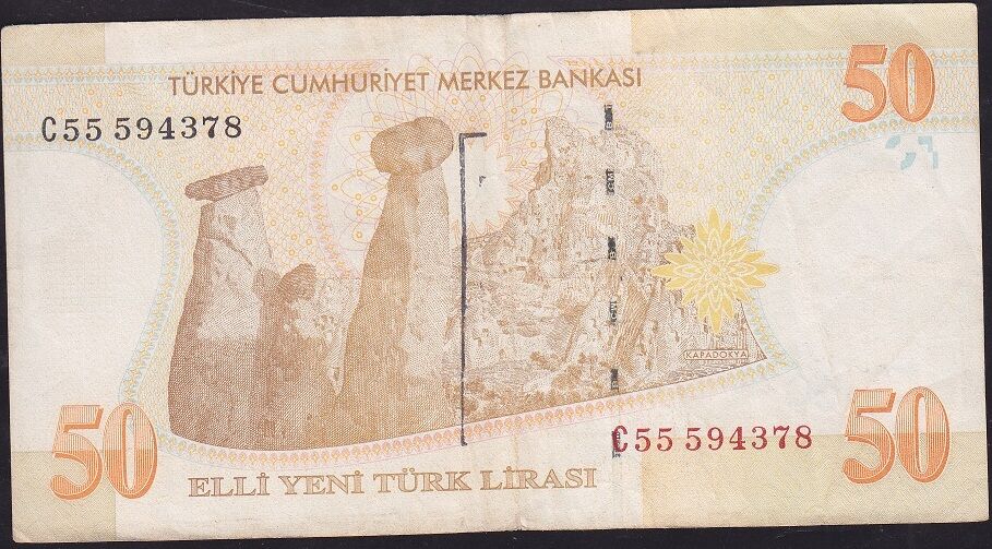 8.Emisyon 50 YTL C55 594378 Çok Temiz
