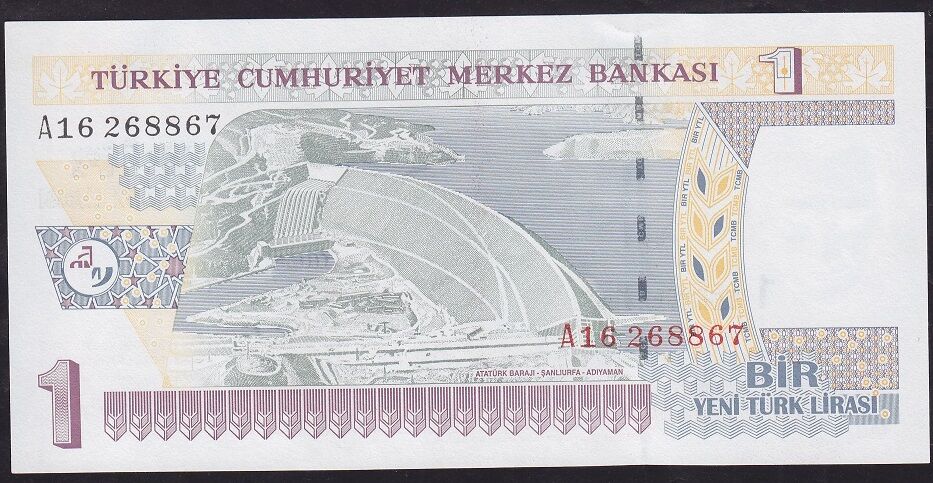 8.Emisyon 1 YTL A16 268867 Çil