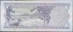 6.Emisyon 2.Tertip 5 Lira G68 053389 Çok Temiz+