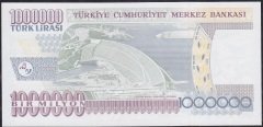 7.Emisyon 3.Tertip 1 000 000 Lira T52 536999 Çil
