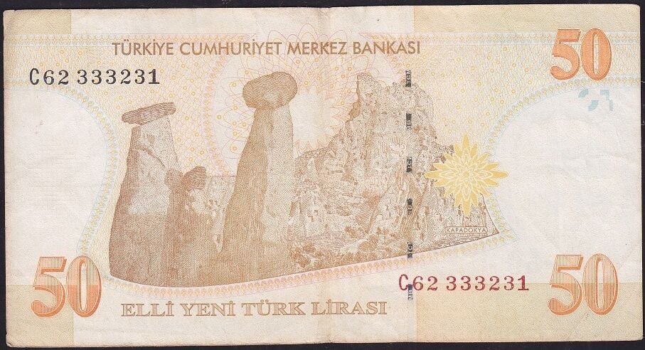 8.Emisyon 50 YTL C62 33 32 31 Çok Temiz