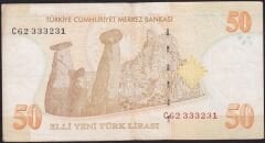 8.Emisyon 50 YTL C62 33 32 31 Çok Temiz