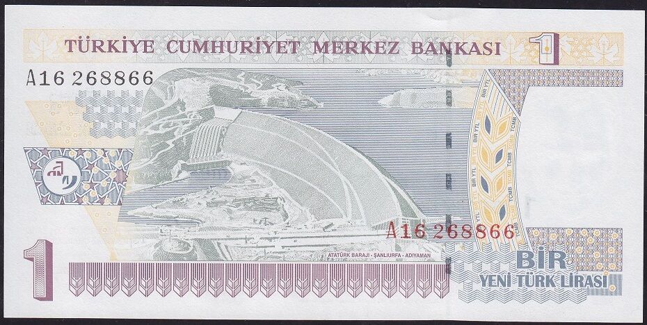 8.Emisyon 1 YTL A16 268866 Çil