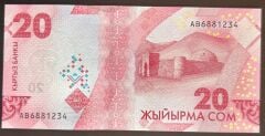 Kırgızistan 20 Som 2023 Çil AB
