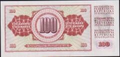 Yugoslavya 100 Dinar 1981 Çilaltı