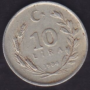 1984 Yılı 10 Lira