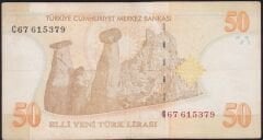 8.Emisyon 50 YTL C67 615379 Çok Temiz+