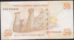 8.Emisyon 50 YTL C75 765433 Temiz