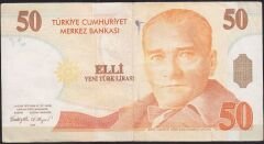 8.Emisyon 50 YTL C75 765433 Temiz