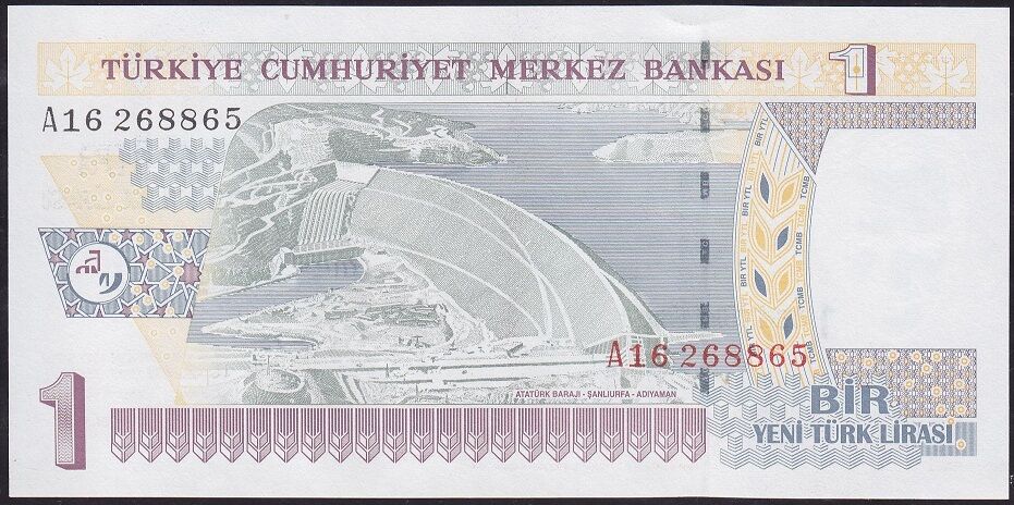 8.Emisyon 1 YTL A16 268865 Çil