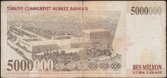 7.Emisyon 5 000 000 Lira A32 539424 Çok Temiz