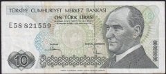 7.Emisyon 2.Tertip 10 Lira E58 821559 Çok Temiz