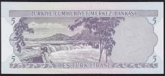 6.Emisyon 1.Tertip 5 Lira D37 383336 Çilaltı Çil