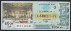 1992 29 TEMMUZ ÇEYREK BİLET G SERİSİ