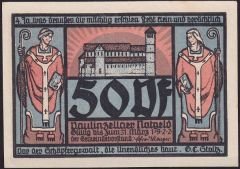 Almanya 50 Pfennig Notgeld 1922 Çil