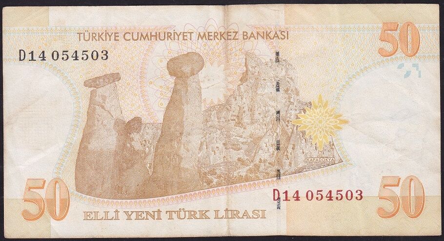 8.Emisyon 50 YTL D14 054503 Çok Temiz