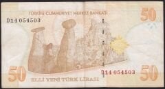 8.Emisyon 50 YTL D14 054503 Çok Temiz