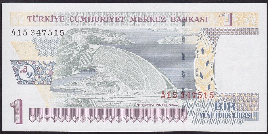 8.Emisyon 1 YTL A15 347515 Çil