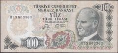 6.Emisyon 2.Tertip 100 Lira H33 803363 Temiz