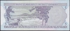 6.Emisyon 2.Tertip 5 Lira G52 007248 Çilaltı Çil