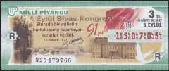 2010 9 Eylül Çeyrek Bilet - R Serisi