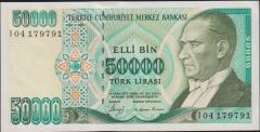 7.Emisyon 1.Tertip 50000 Lira I04 179791 Çilaltı Çil
