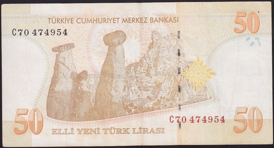 8.Emisyon 50 YTL C70 474954 Çok Temiz+