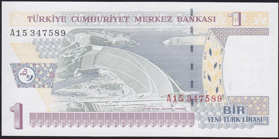 8.Emisyon 1 YTL A15 347589 Çil