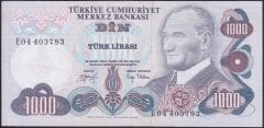 6.EMİSYON 2.TERTİP 1000 LİRA E04 403783 ÇÇT ÇİLALTI