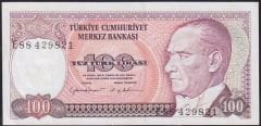 7.Emisyon 2.Tertip 100 Lira E88 429821 Çilaltı Çil