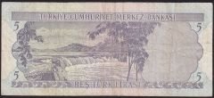 6.Emisyon 1.Tertip 5 Lira D29 406092 Çok Temiz