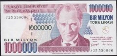 7.Emisyon 3.Tertip 1 000 000 Lira S25 550066 Çil