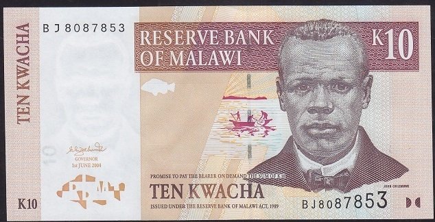 Malawi 10 Kwacha 2004 ÇİL Pick 51a