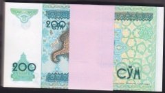 Özbekistan 200 Cym 1997 Çil Deste (100 Adet)