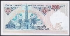 7.Emisyon 2.Tertip 500 Lira D61 136915 Çil