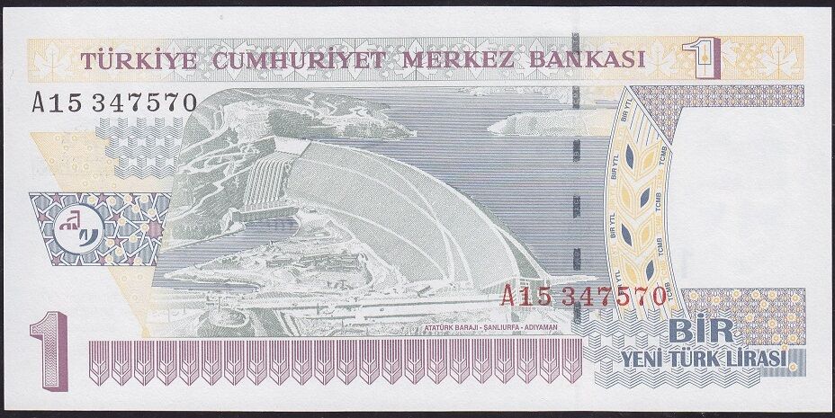 8.Emisyon 1 YTL A15 347570 Çil