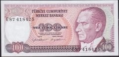 7.Emisyon 2.Tertip 100 Lira E87 418425 Çil